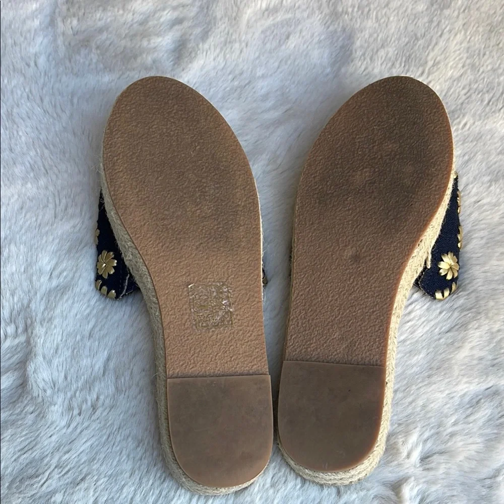 Jack Rogers Palmer slide espadrille in midnight gold